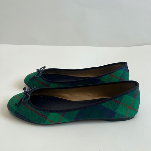 Talbots Green/Blue/Red Plaid Ballet Flats - Size 7.5M - Excellent Condition - Picture 8 of 11